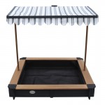 Spatiu de joaca cu nisip Lily Sandpit - Lada cu nisip din lemn pentru gradina- cu copertina Antracit Negru UV 50+ Spatiu de joaca cu nisip Lily Sandpit - Lada cu nisip din lemn pentru gradina- cu copertina Antracit Negru UV 50+